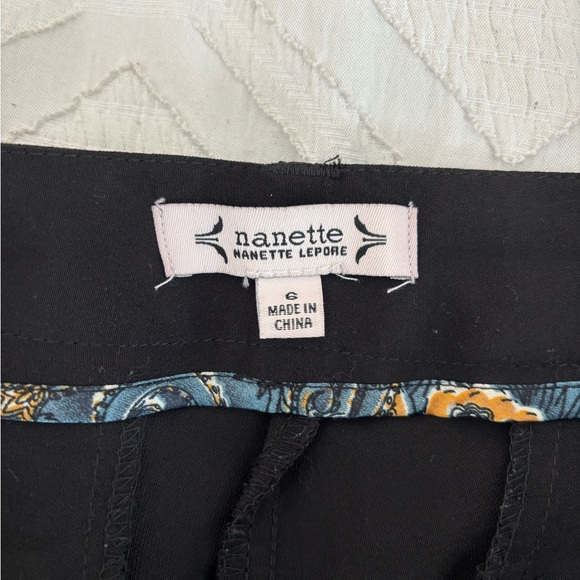 NANETTE LEPORE BLACK DRESS PANTS WOMENS 6 WORK OFFICE WEAR - Picture 3 of 3